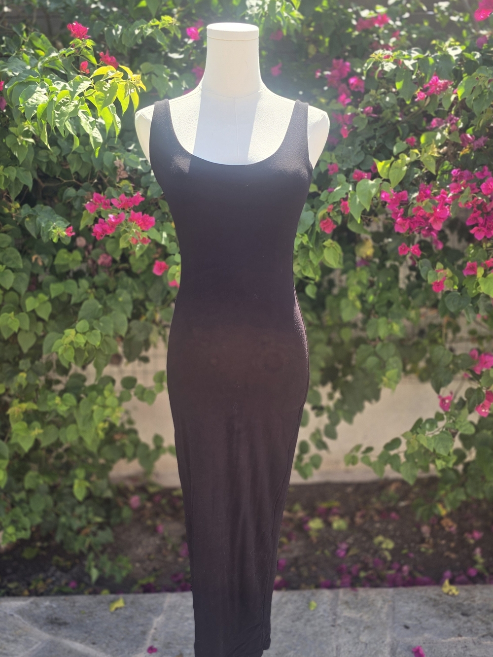 naked wardrobe Black Scoop Neck Tank Maxi Dress
